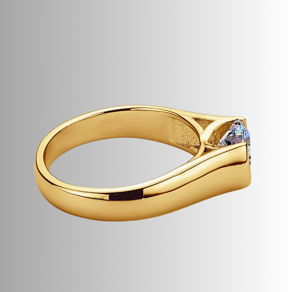Solitario a Musone con Moissanite D Color VVS1 da ct 2,00