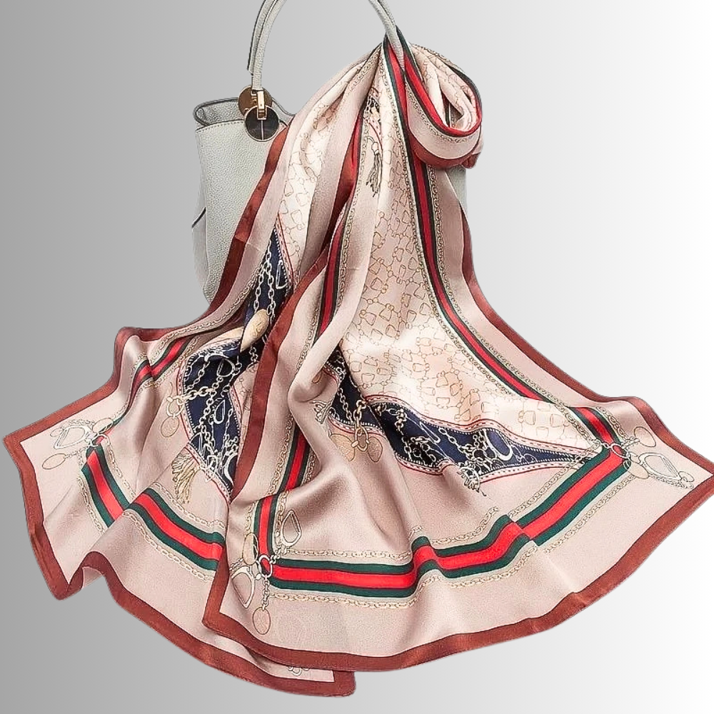 Foulard in Seta di Gelso con Stampa Equestre