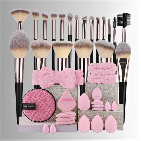 Set Professionale Completo di Pennelli per Make up con Accessori