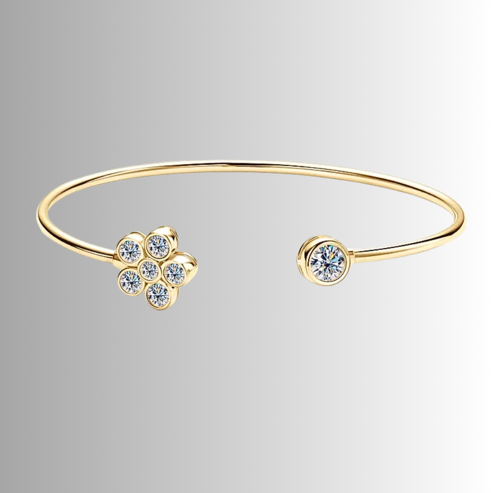 Mini collezione di Bracciali Rigidi Aperti con Moissaniti