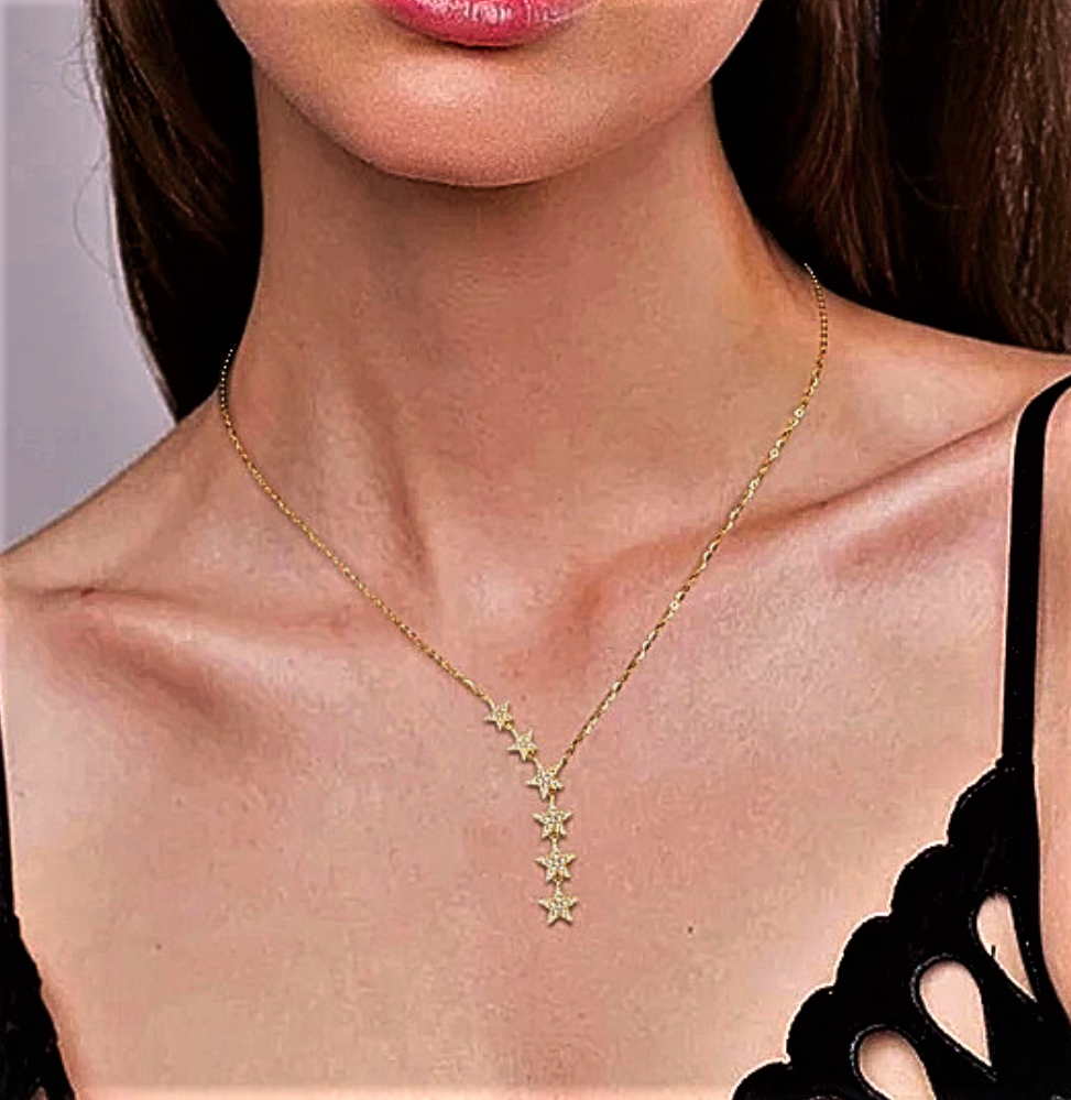 Collana "Cascata di Stelle" – Una Costellazione da Indossare