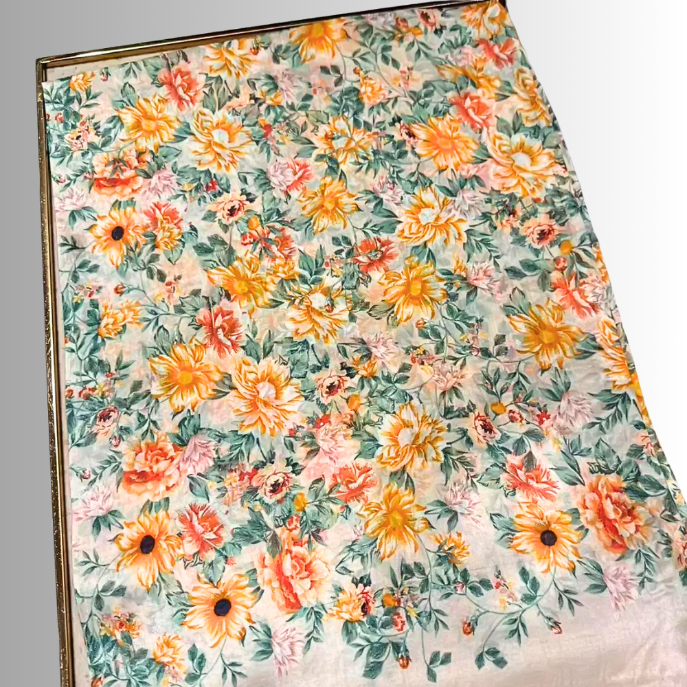 Foulard in Seta di Gelso con Stampe Floreali