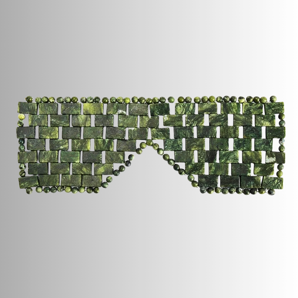 Maschera per Occhi in Giada Naturale per Trattamento Caldo/Freddo