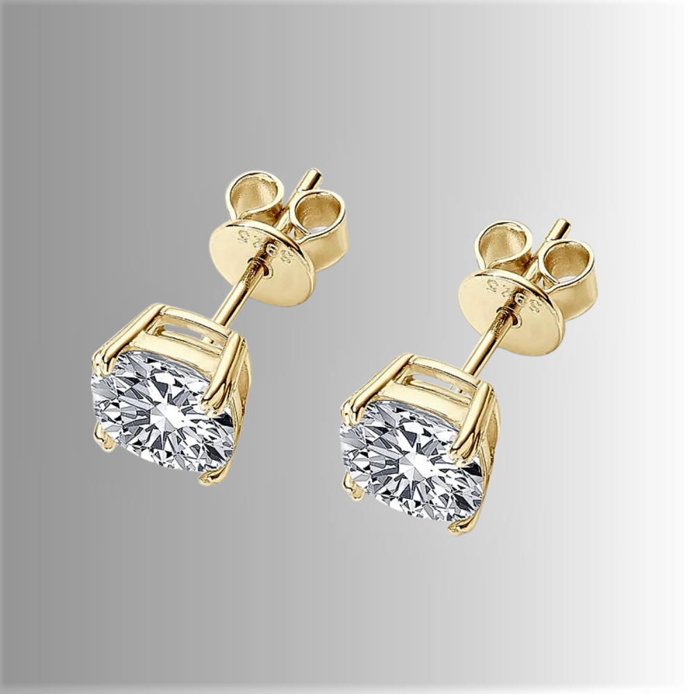 Orecchini Punto Luce con Moissaniti Taglio Cuscino per ct 3,00