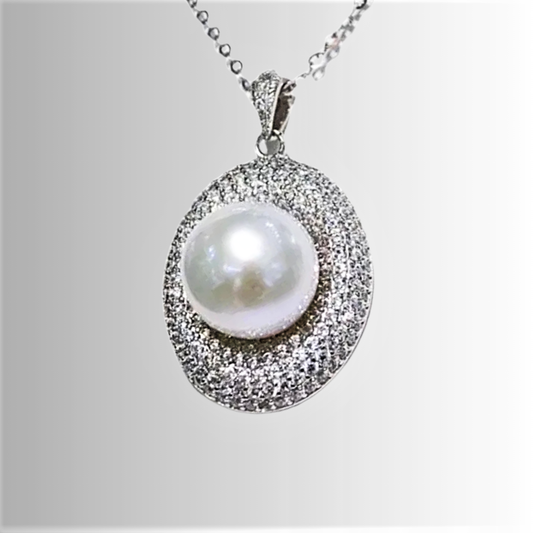 Collana con Perla Naturale Australiana da 11-12mm