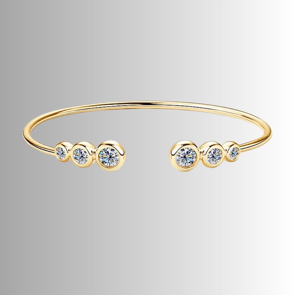 Mini collezione di Bracciali Rigidi Aperti con Moissaniti