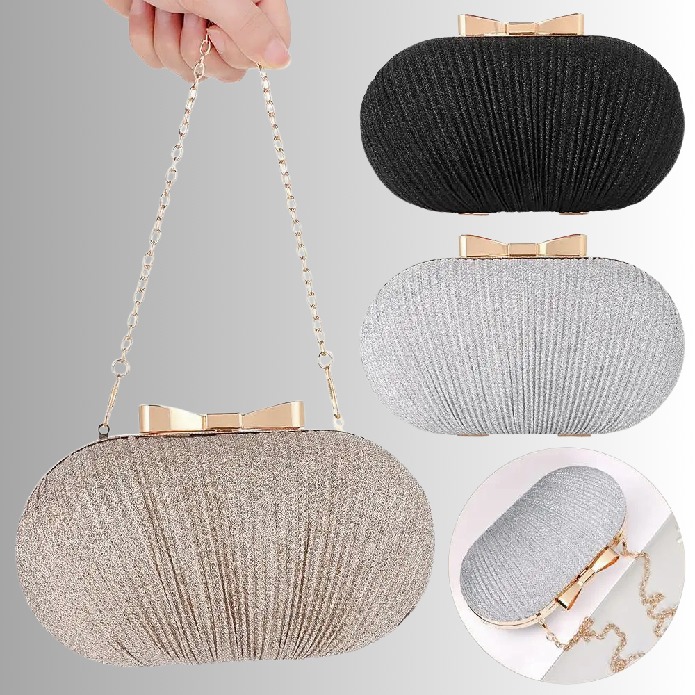 Clutch a Ovetto con Chiusura a Fiocco