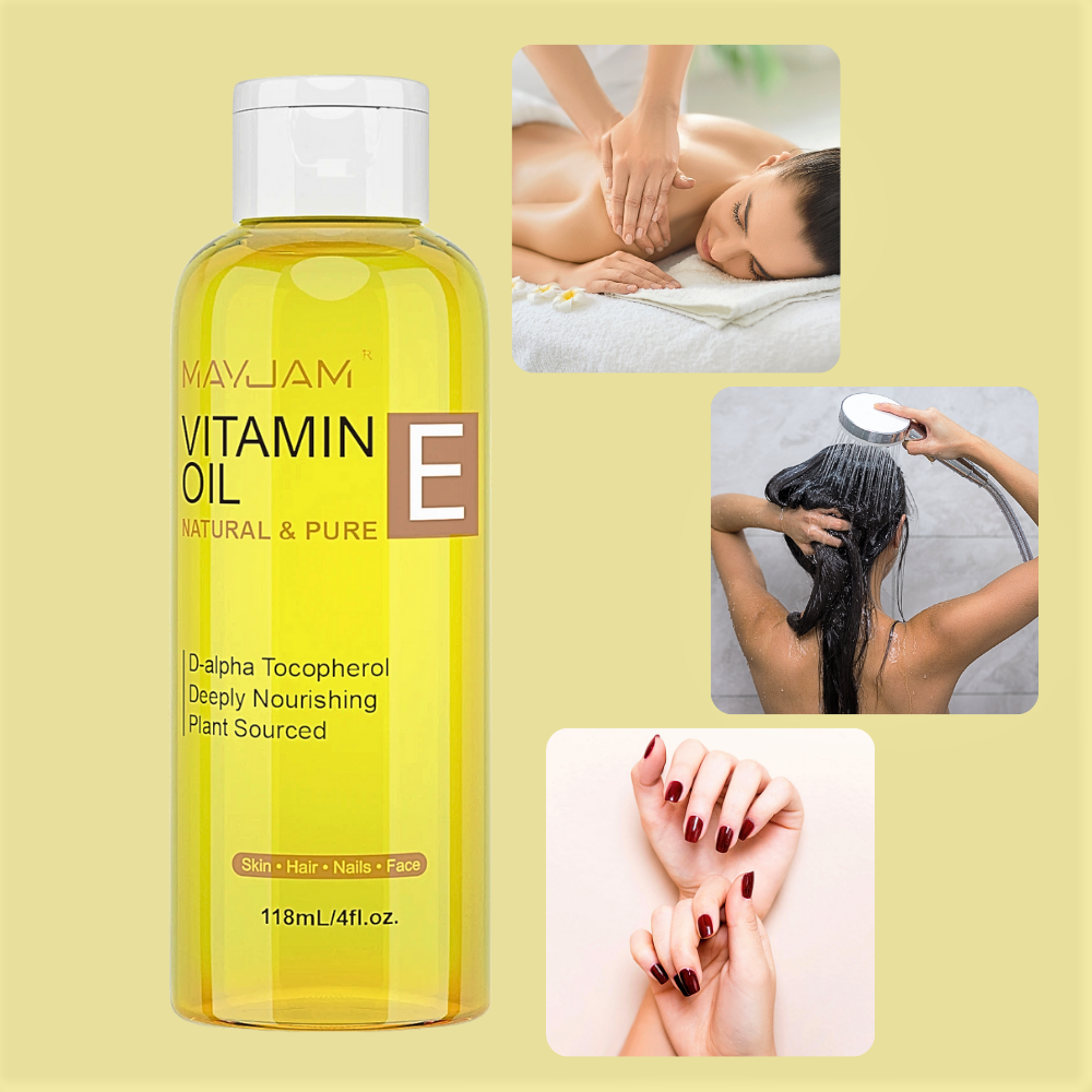 Olio alla Vitamina E per pelle, capelli e unghie