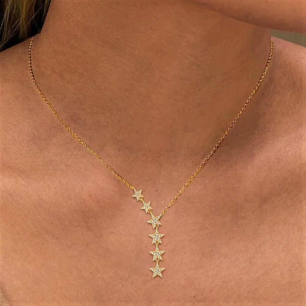 Collana "Cascata di Stelle" – Una Costellazione da Indossare