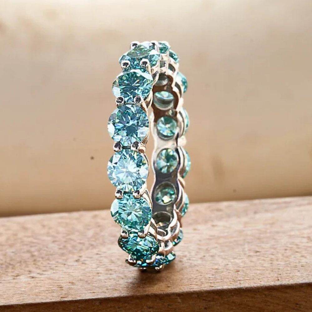 Mini Collezione di Eternity con Moissaniti Colorate