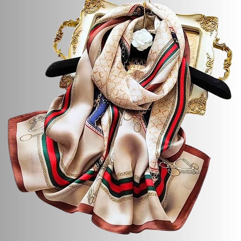Foulard in Seta di Gelso con Stampa Equestre