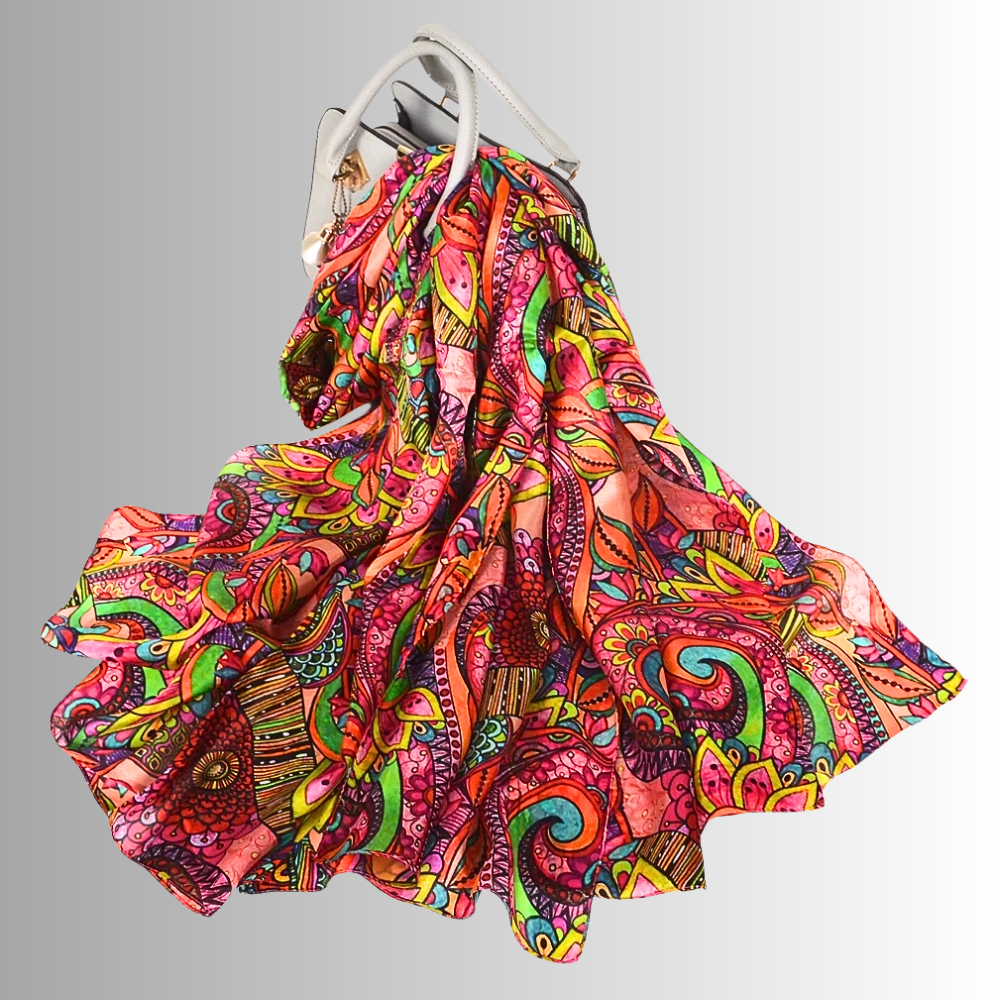 Foulard in Seta di Gelso con Stampe Floreali