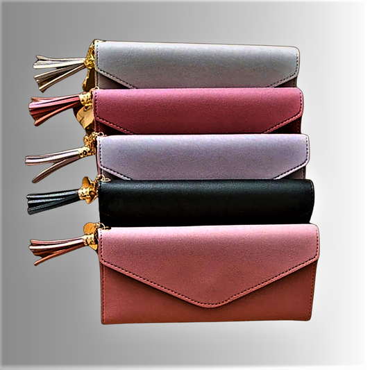 Envelope Wallet with Tassels and Hearts