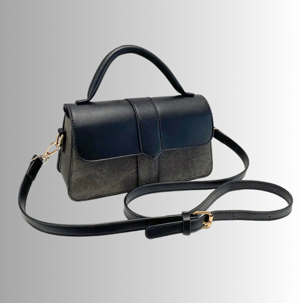 Mini Borsa a Due Tonalità in Similpelle