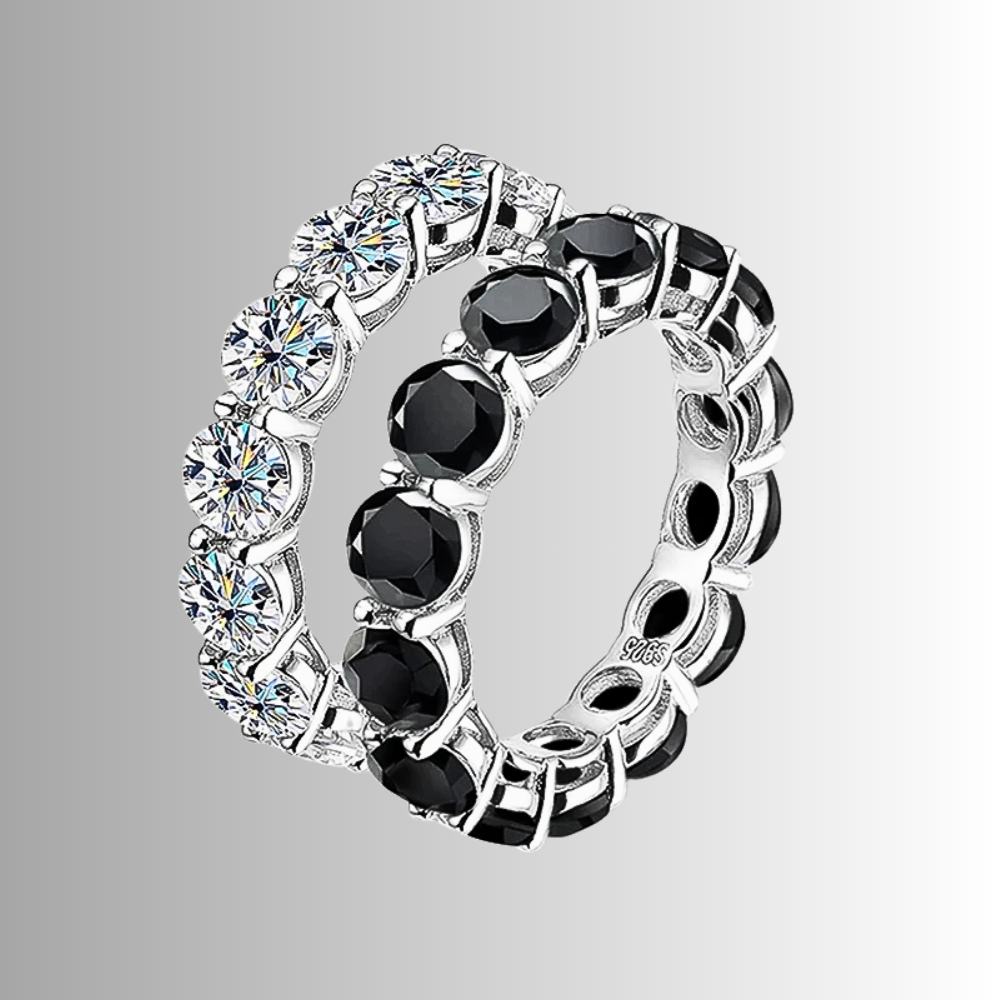 Mini Collezione di Eternity con Moissaniti Colorate