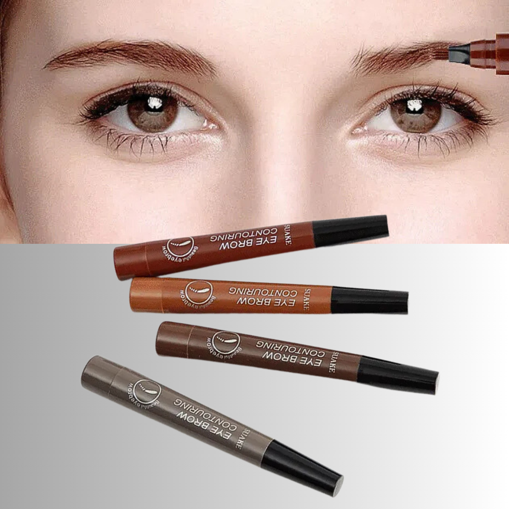 Matita Liquida per Sopracciglia a 4 Pennelli