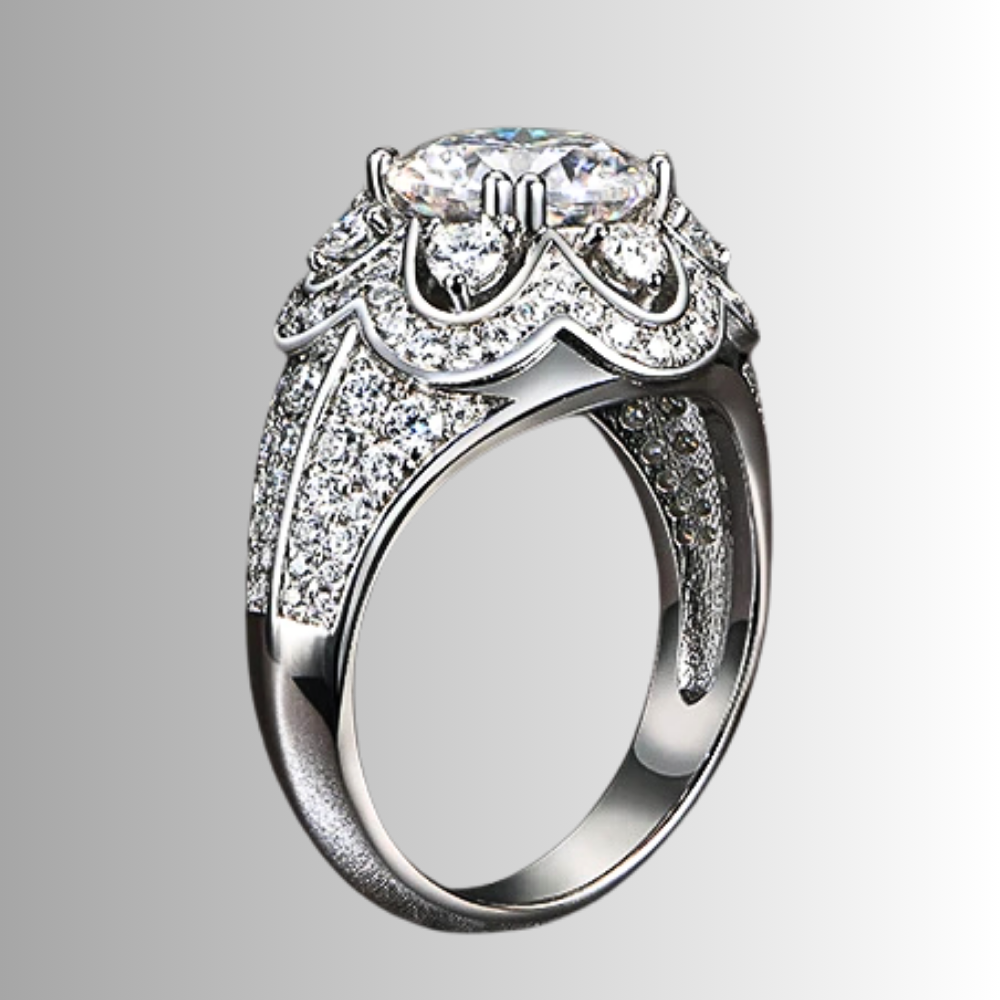 Fascione a Fiore con Moissanite D Color VVS1 da ct 3.00