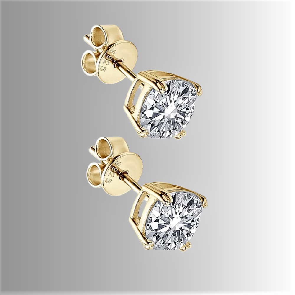 Orecchini Punto Luce con Moissaniti Taglio Cuscino per ct 3,00