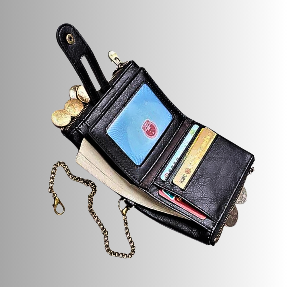 Mini Wallet Anti-Pickpocketing in Genuine Cowhide