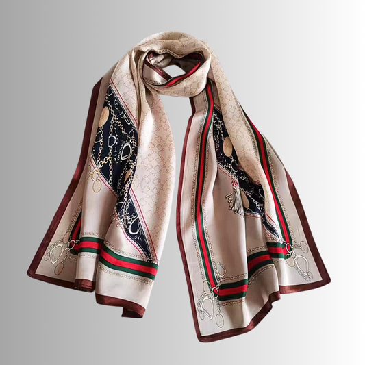Foulard in Seta di Gelso con Stampa Equestre
