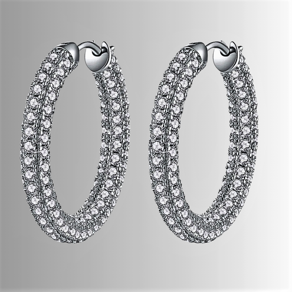 Orecchini con Pavè di Moissaniti per ct 5,60