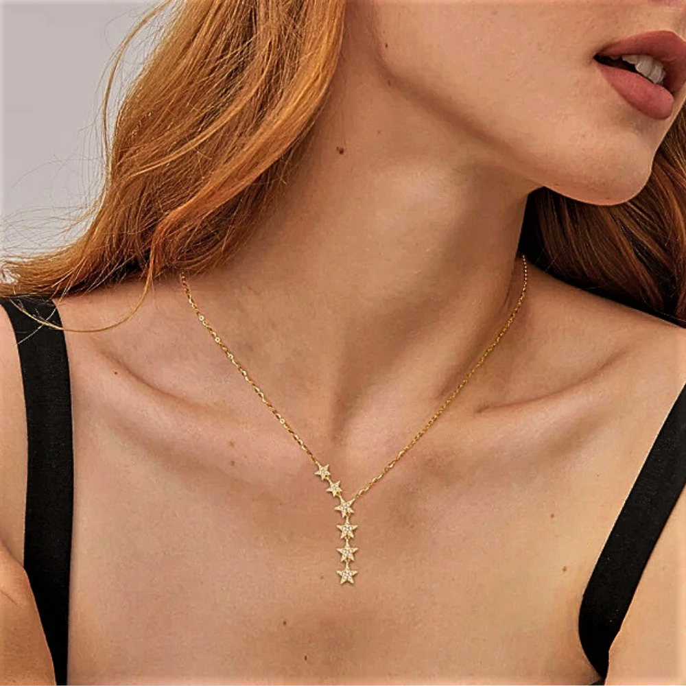 Collana "Cascata di Stelle" – Una Costellazione da Indossare
