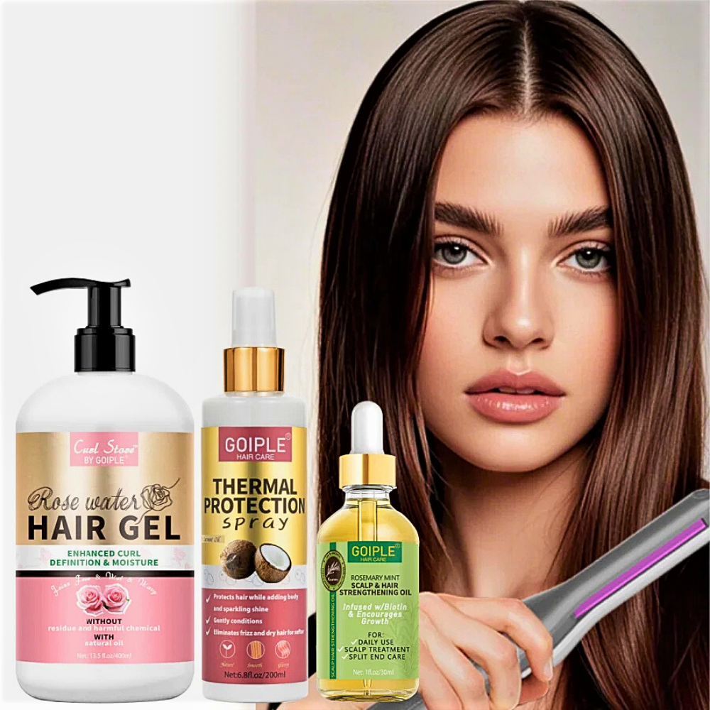 Set di 3 Prodotti Naturali per la Cura dei Capelli