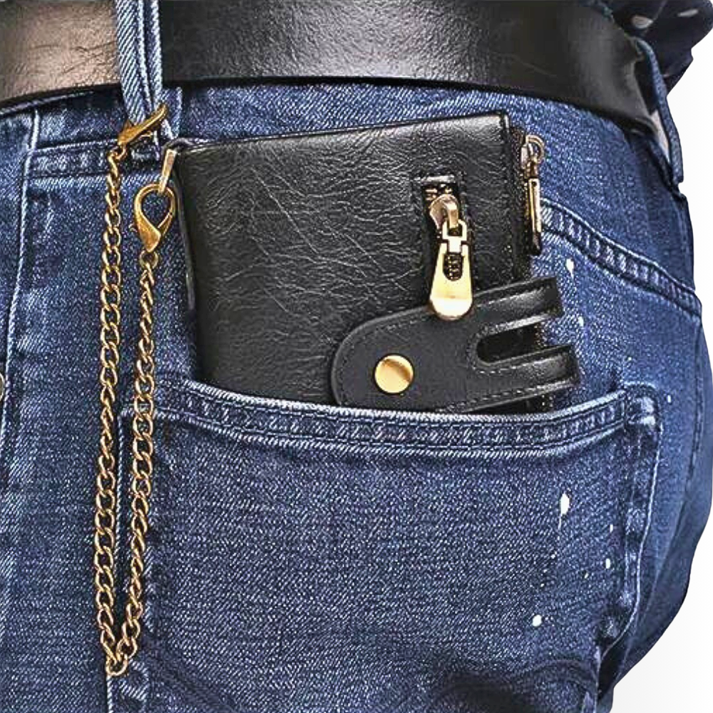 Mini Wallet Anti-Pickpocketing in Genuine Cowhide