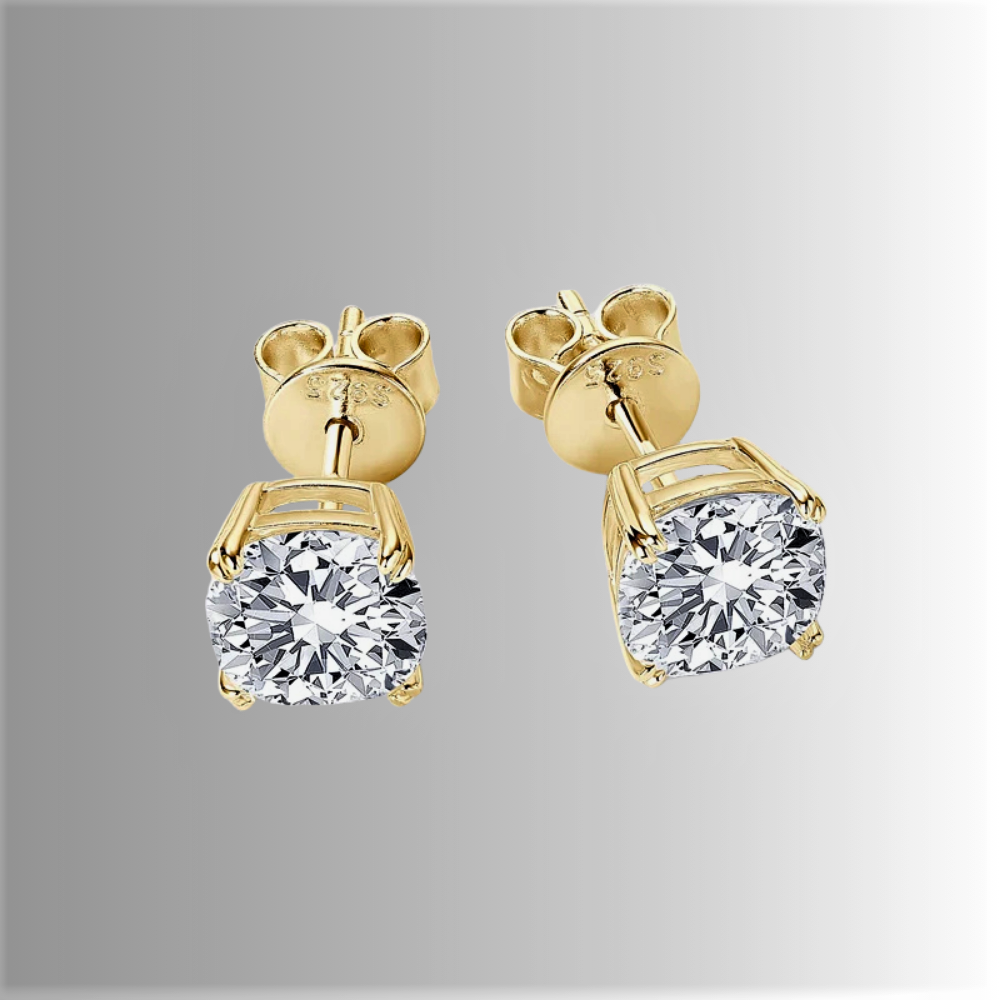 Orecchini Punto Luce con Moissaniti Taglio Cuscino per ct 3,00