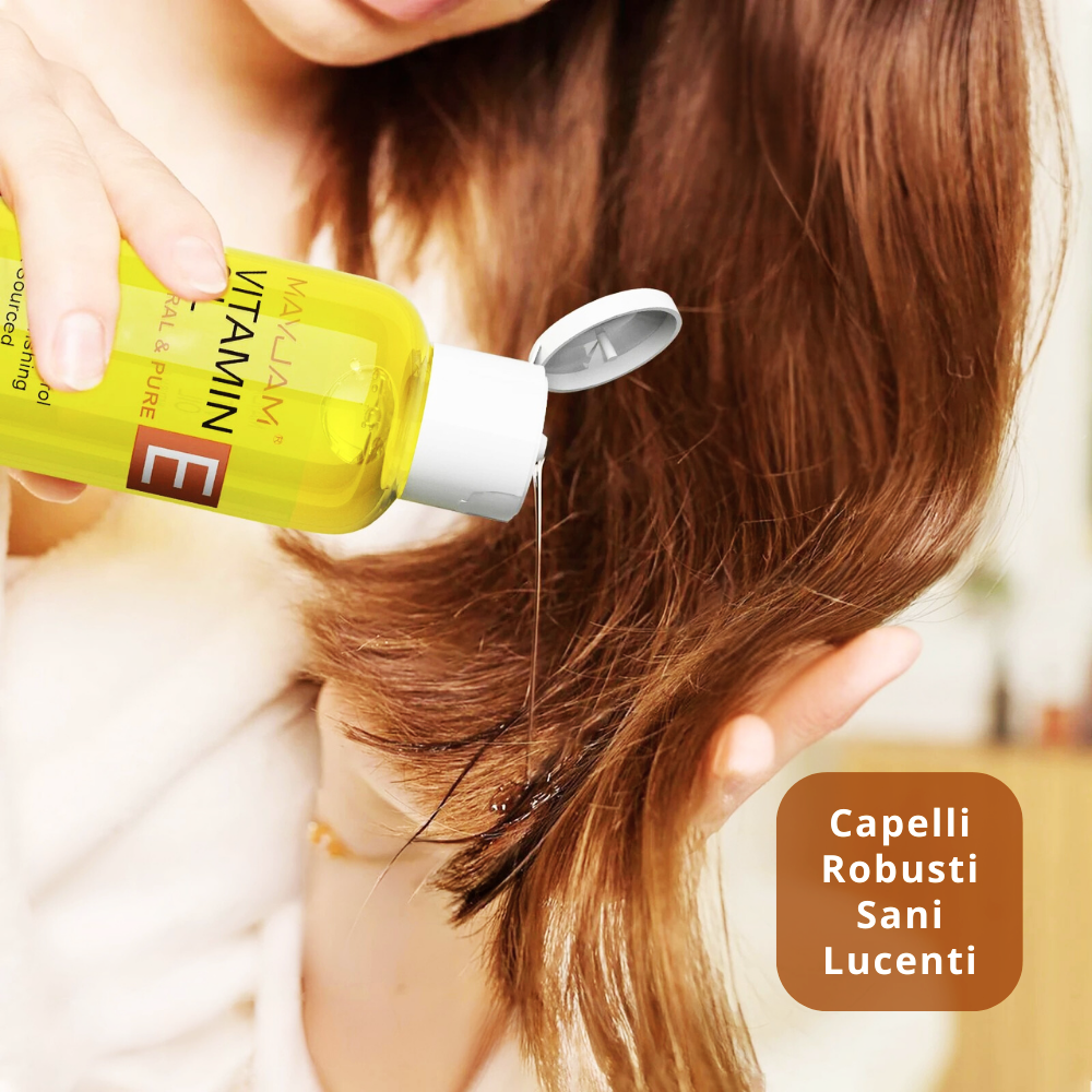 Olio alla Vitamina E per pelle, capelli e unghie
