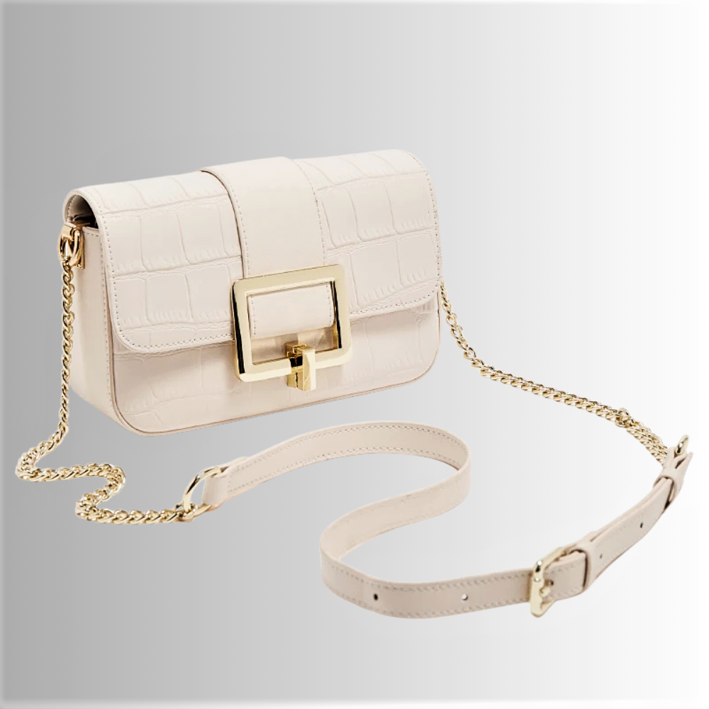 Mini Bag Bianca in Vera Pelle