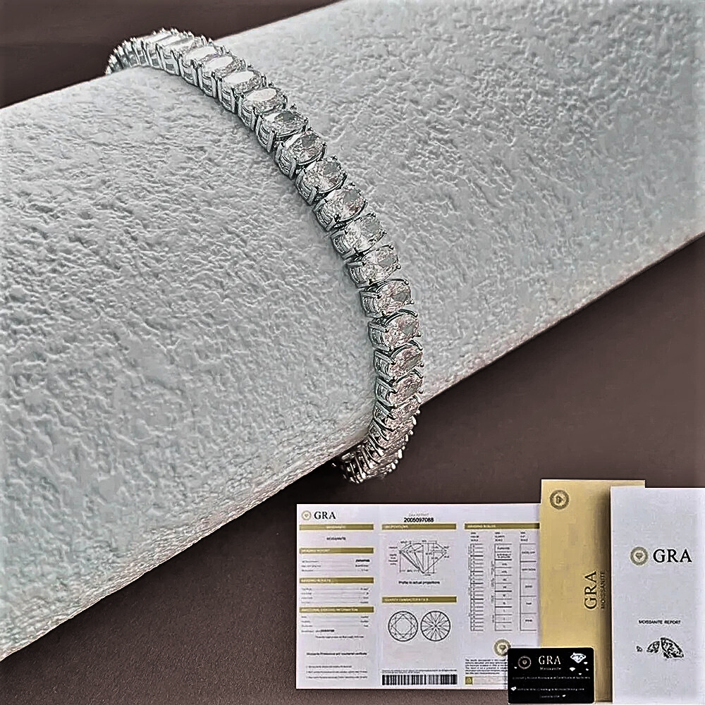 Bracciale Tennis con Moissaniti Taglio Ovale