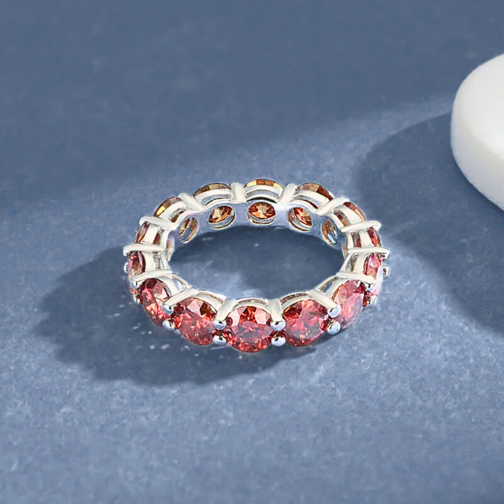 Mini Collezione di Eternity con Moissaniti Colorate