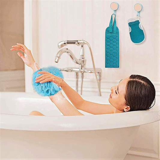 Set di 3 Spugne da Bagno Esfolianti