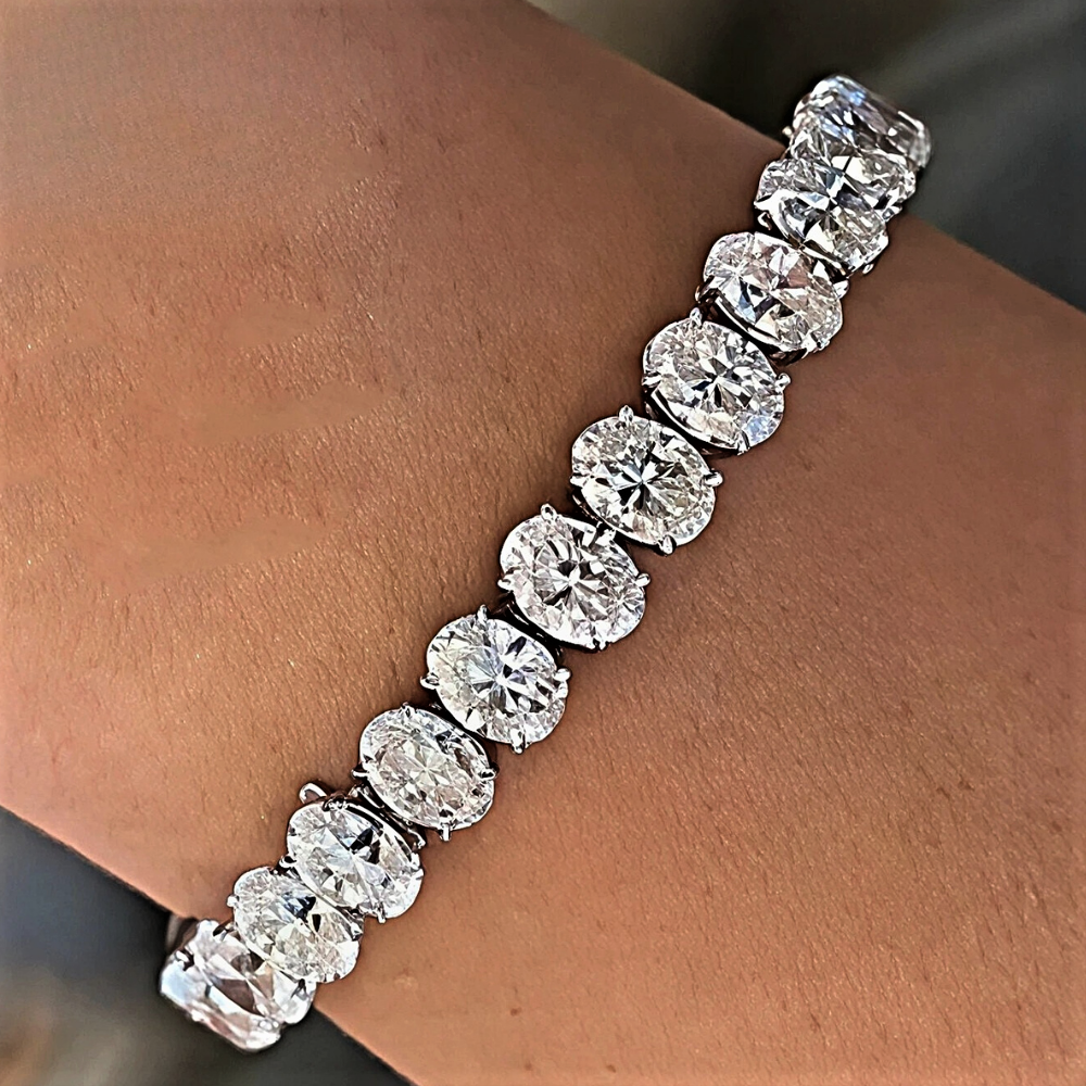 Bracciale Tennis con Moissaniti Taglio Ovale