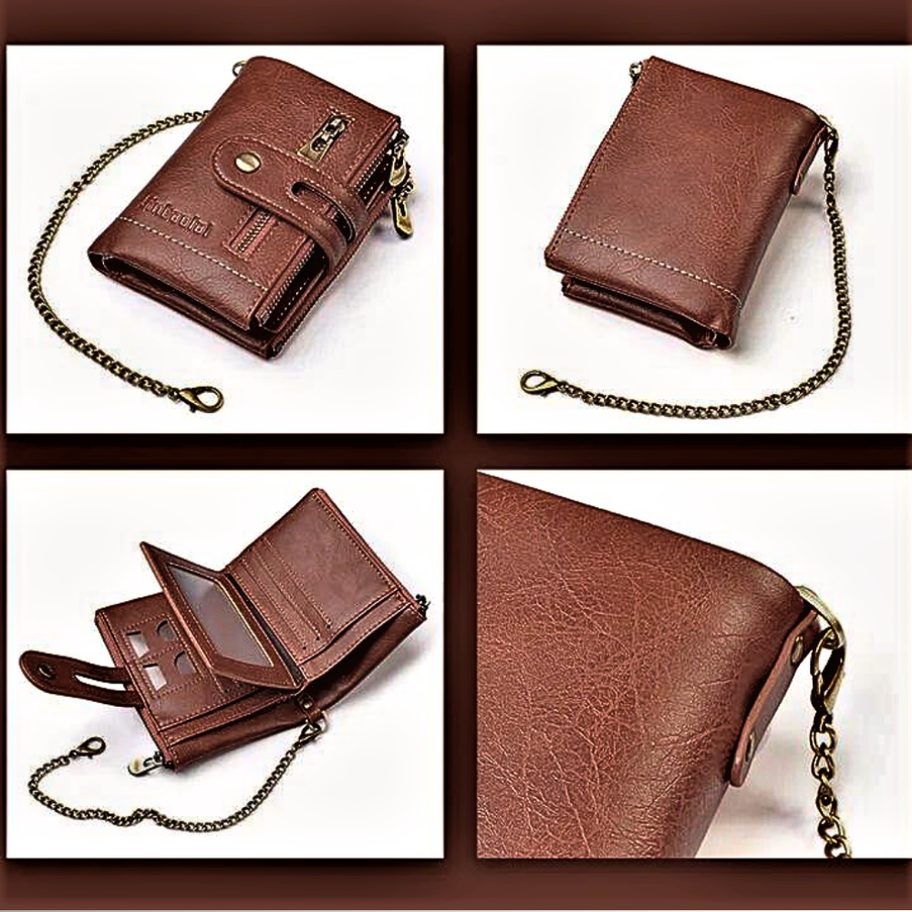 Mini Wallet Anti-Pickpocketing in Genuine Cowhide