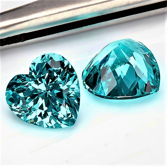 Tormalina Paraiba Lab Grown Taglio Cuore Certificata