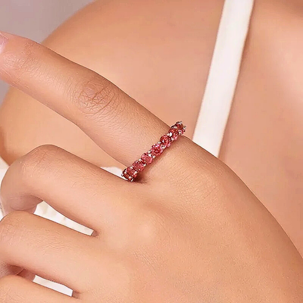 Mini Collezione di Eternity con Moissaniti Colorate