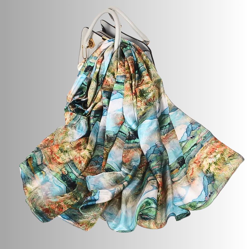 Foulard in Seta di Gelso con Stampe Floreali