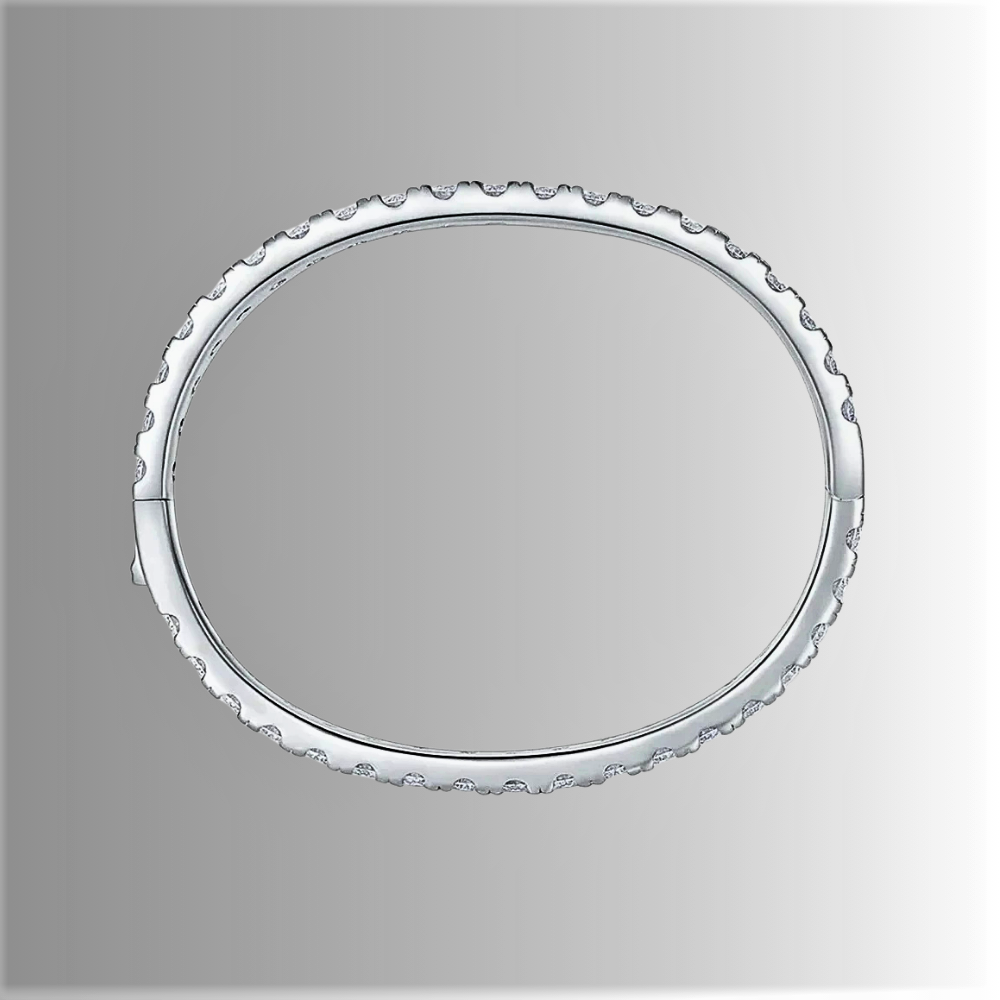 Bracciale Rigido Lux Eternity con Moissaniti D Color fino a 12 Carati