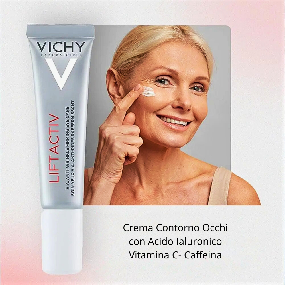 Crema Contorno Occhi Vichy con Acido Ialuronico, Vitamina C e Caffeina