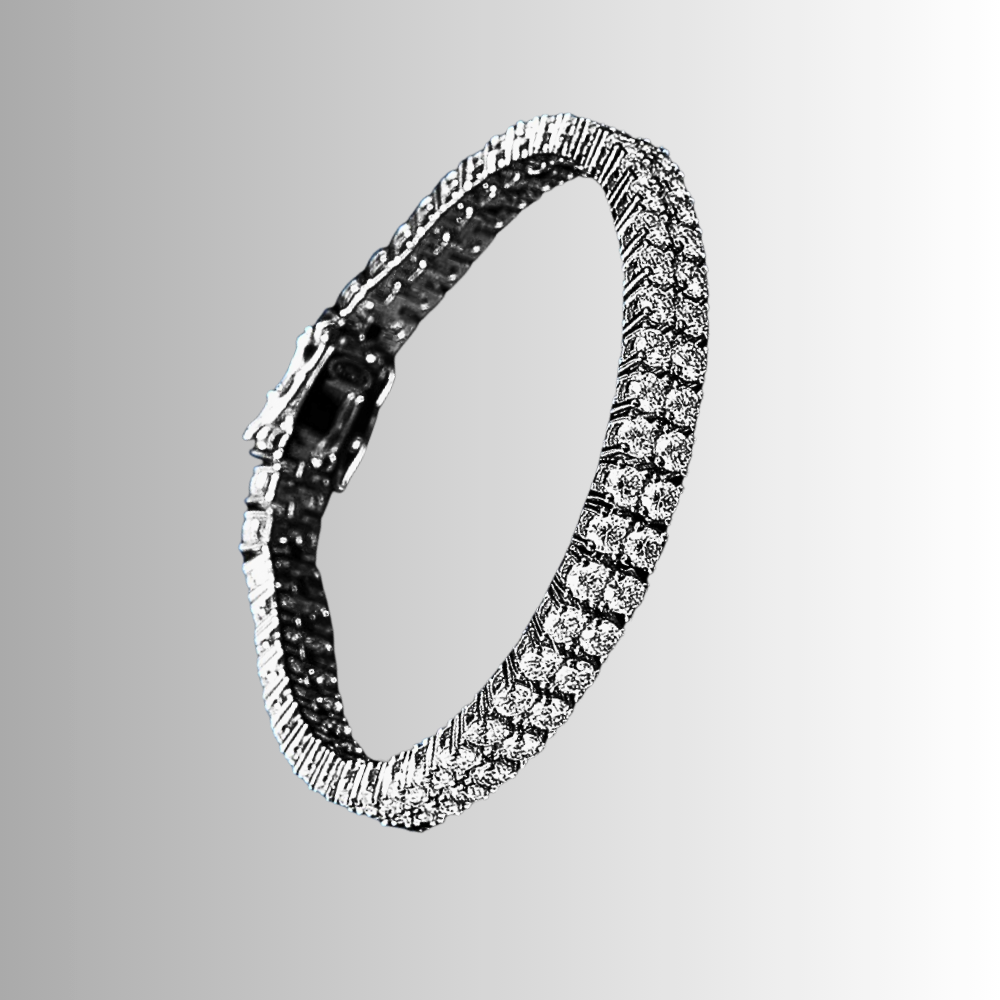 Bracciale a 2 File di Moissaniti
