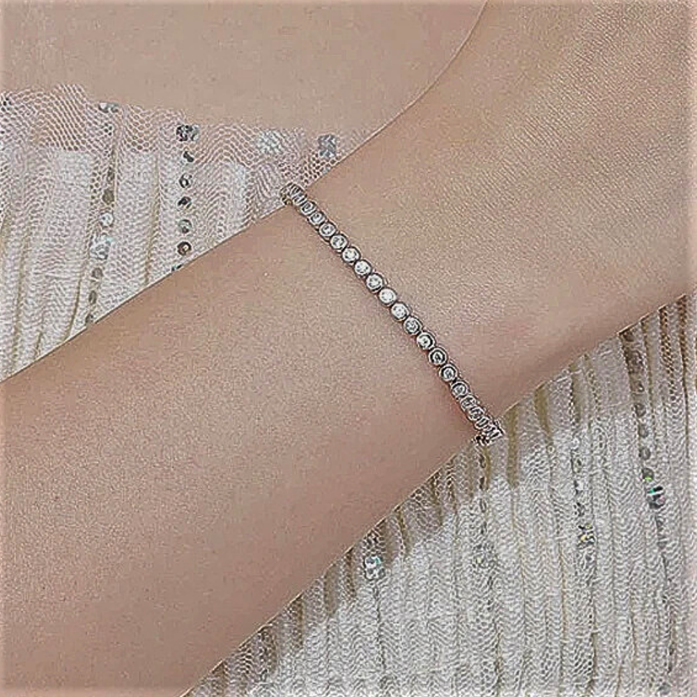 Bracciale Tennis a Cipolline con Moissaniti D Color da mm2