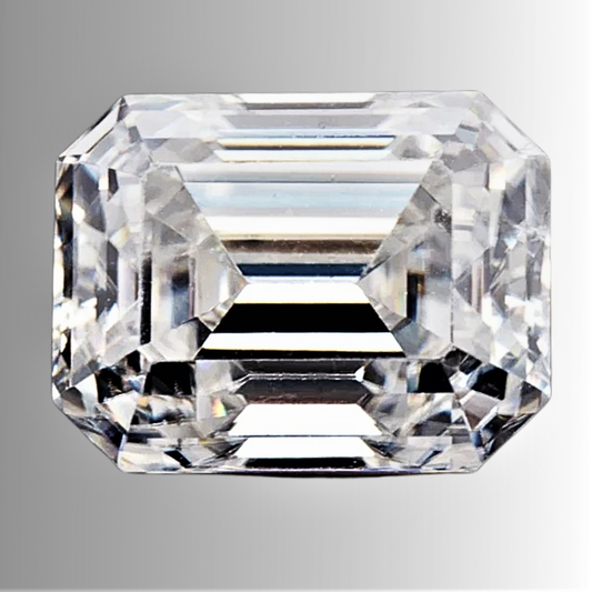 Moissanite Taglio Smeraldo D Color VVS1 Certificata