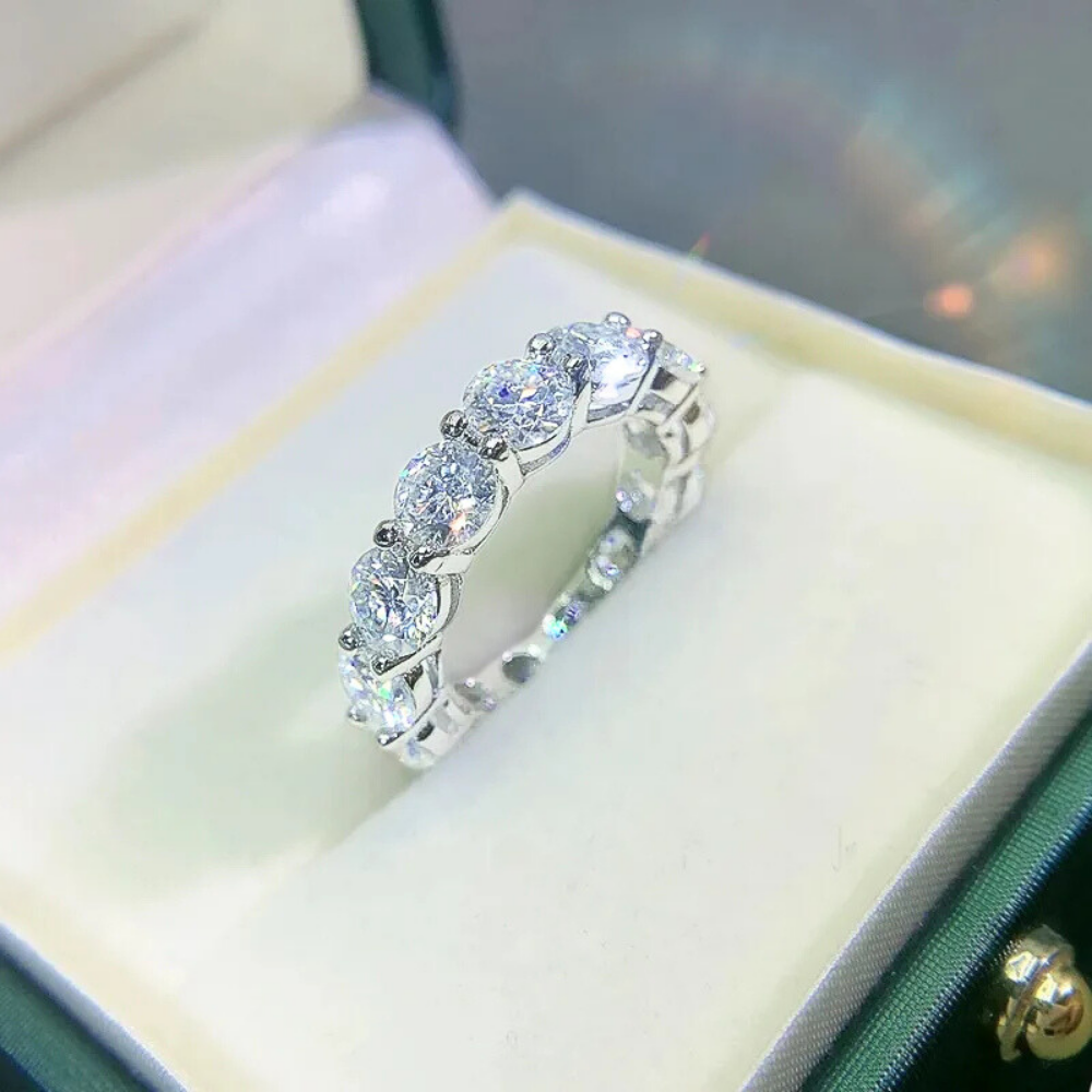 Mini Collezione di Eternity con Moissaniti Colorate