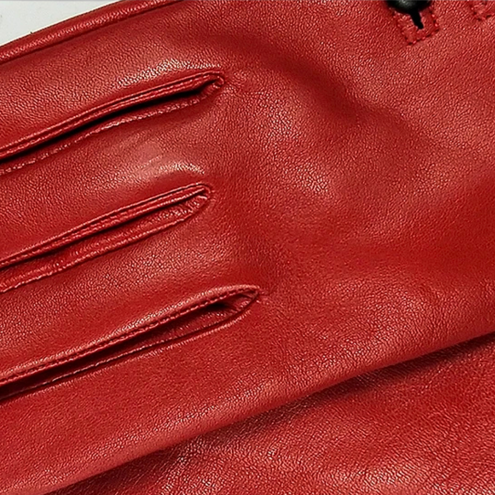 Guanti in Pelle d'Agnellino con Bottoni