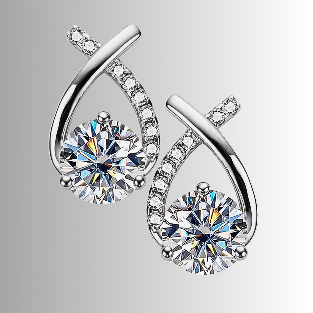 Orecchini a Nodo con Moissaniti per ct 4,28
