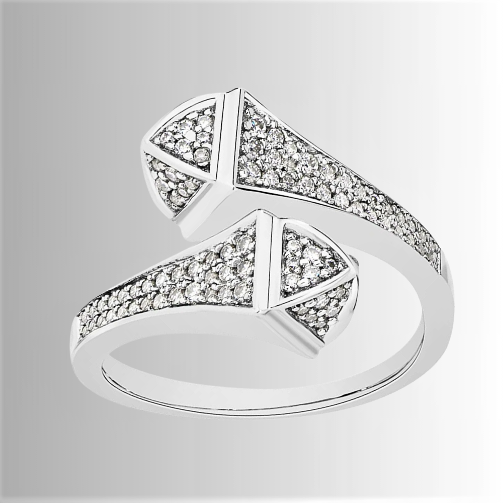 Anello Contrariè con Moissaniti D Color