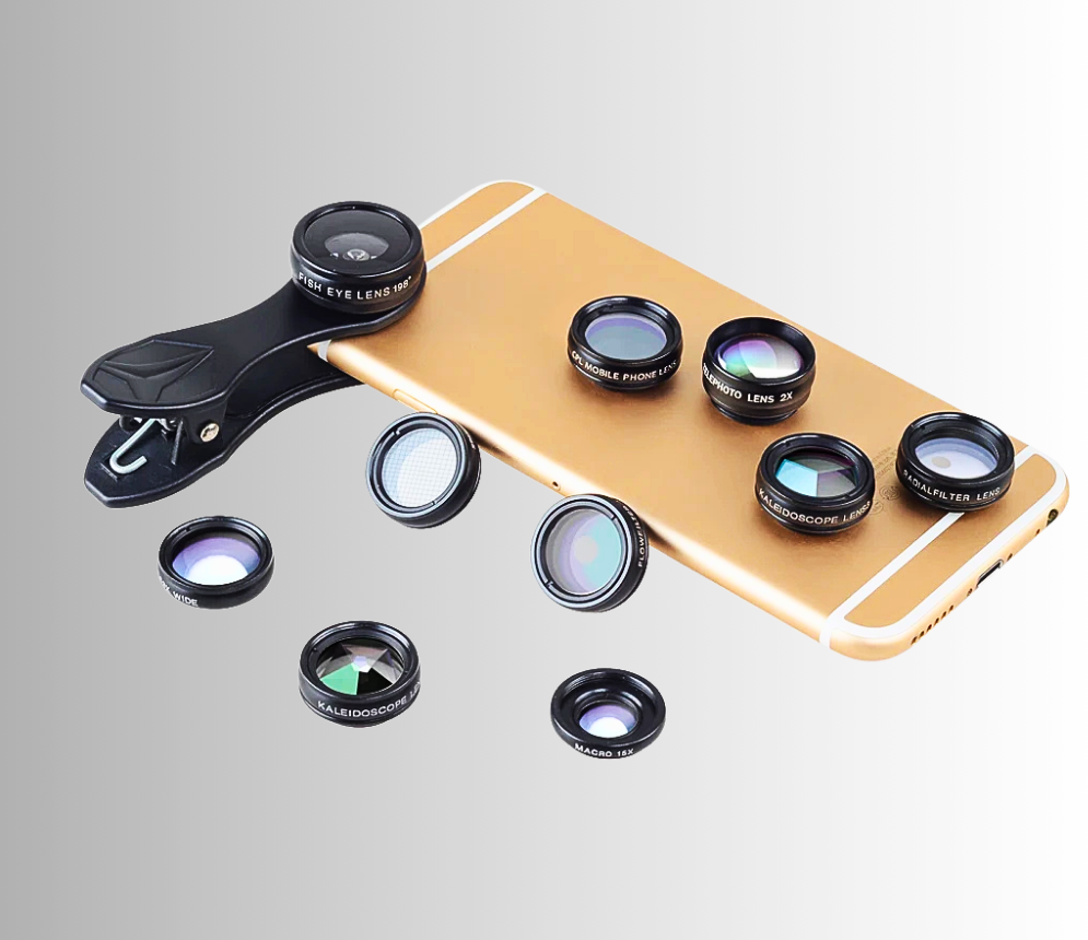 Kit 10 Obiettivi e Filtri Esterni per Smartphone