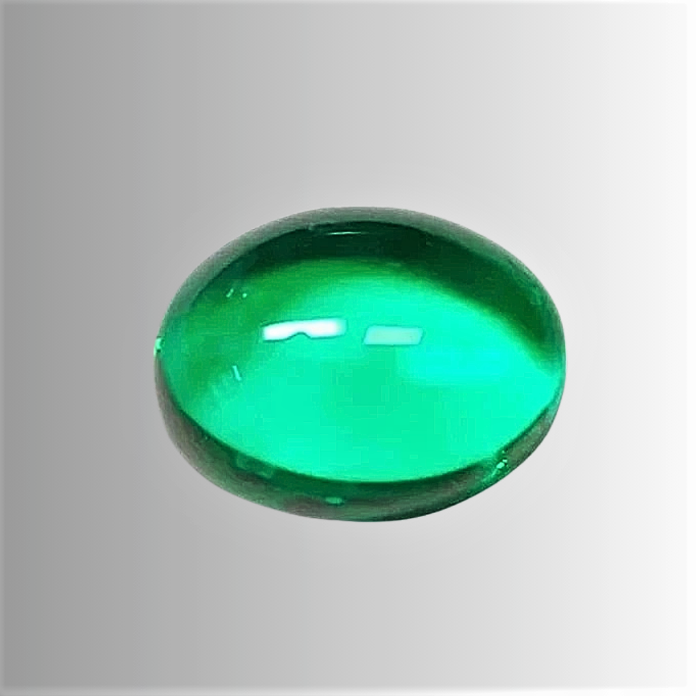 Smeraldi Colombiani Lab Grown Taglio Cabocon Ovale